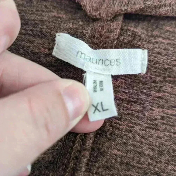 Maurices Women's Size XL Heathered Brown Long Sleeve Small Turtle Neck Shirt - Picture 2 of 9